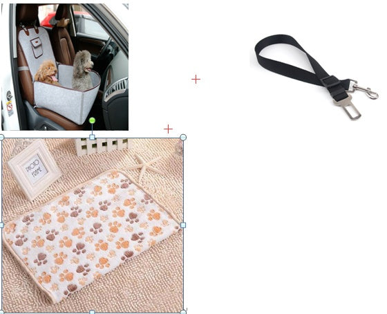 2-in-1 Retro Pet Car Seat & Cushion Combo