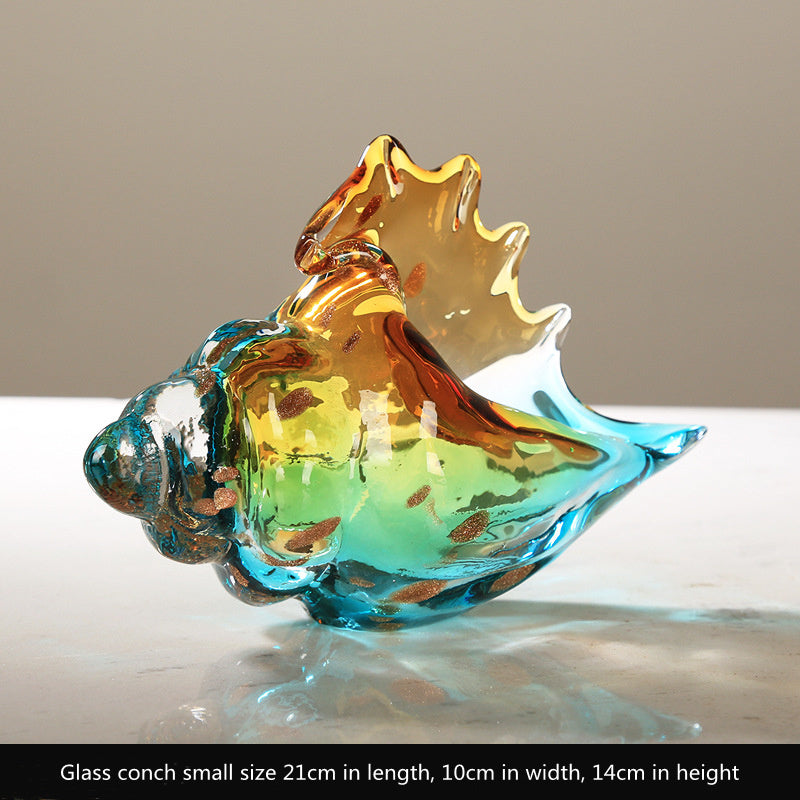 Elegant Light Luxury Colored Glaze Conch