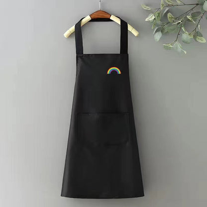 Waterproof PVC Apron with Rainbow and Cactus Design