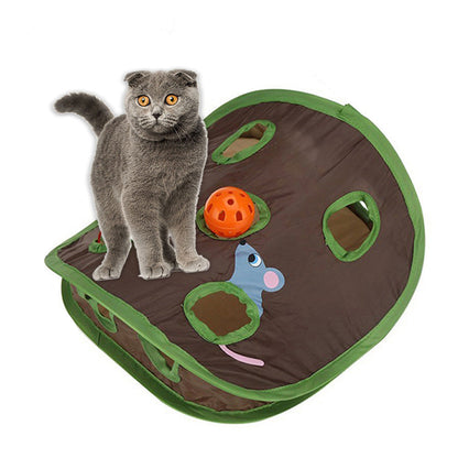 Interactive Cat Toy with Ball and Mouse Inside