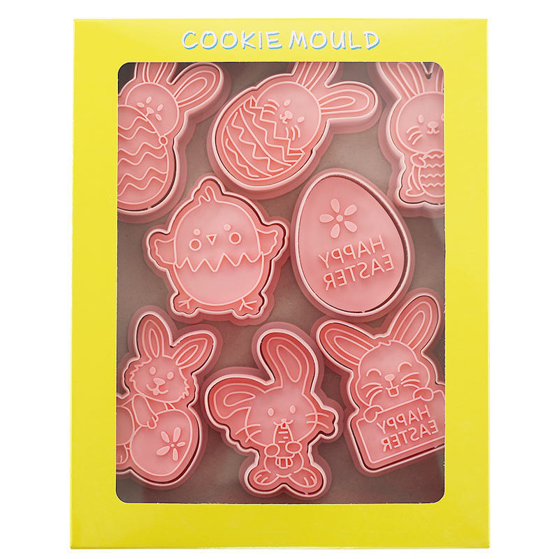 Cartoon Shape Plastic Biscuit Mold 8-Piece Set