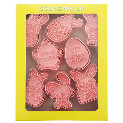 Cartoon Shape Plastic Biscuit Mold 8-Piece Set