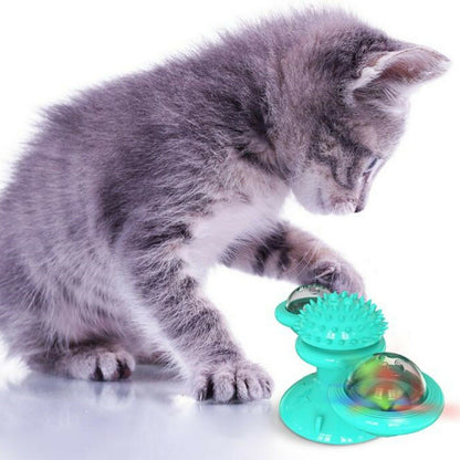 Interactive Cat Toy with Suction Cup and Catnip