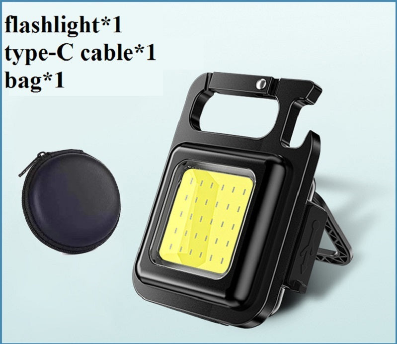 Multifunctional Rechargeable Keychain Flashlight with 3 Lighting Modes