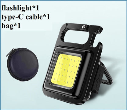 Multifunctional Rechargeable Keychain Flashlight with 3 Lighting Modes