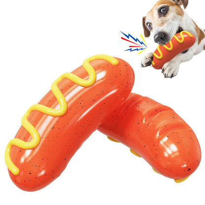 Pet Toy - TPR Hot Dog Sausage Bite Toy