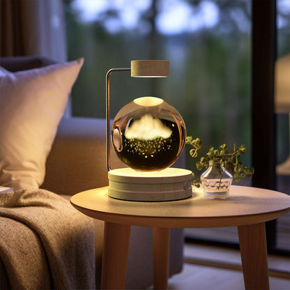 Crystal Glass LED Night Light USB Rechargeable