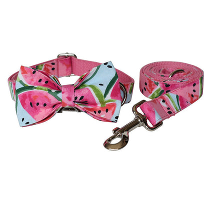 Handmade Flower Dog Collar & Leash Set - Eco-friendly & Customizable