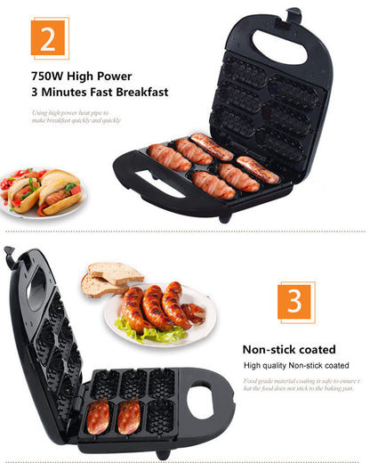 Non-Stick Coated 220V Hot Dog Machine