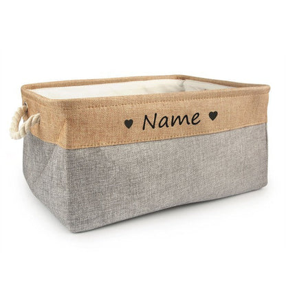 Customized Pet Toy Basket - Personalized Storage for Dogs & Cats