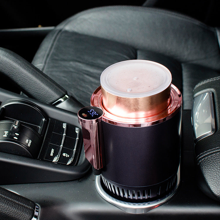 2-in-1 Car Heating & Cooling Cup Holder | 12V Smart Warmer & Cooler