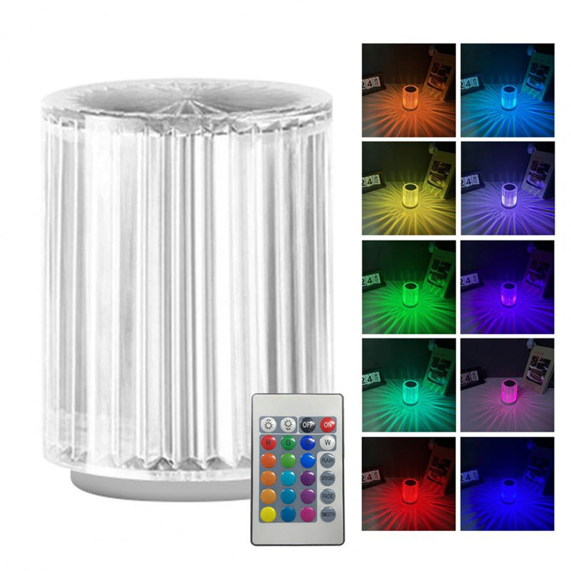 Modern Faux Crystal LED Desk Lamp with RGB Lighting