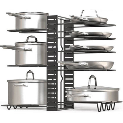 Adjustable 8 Level Pan Storage Rack