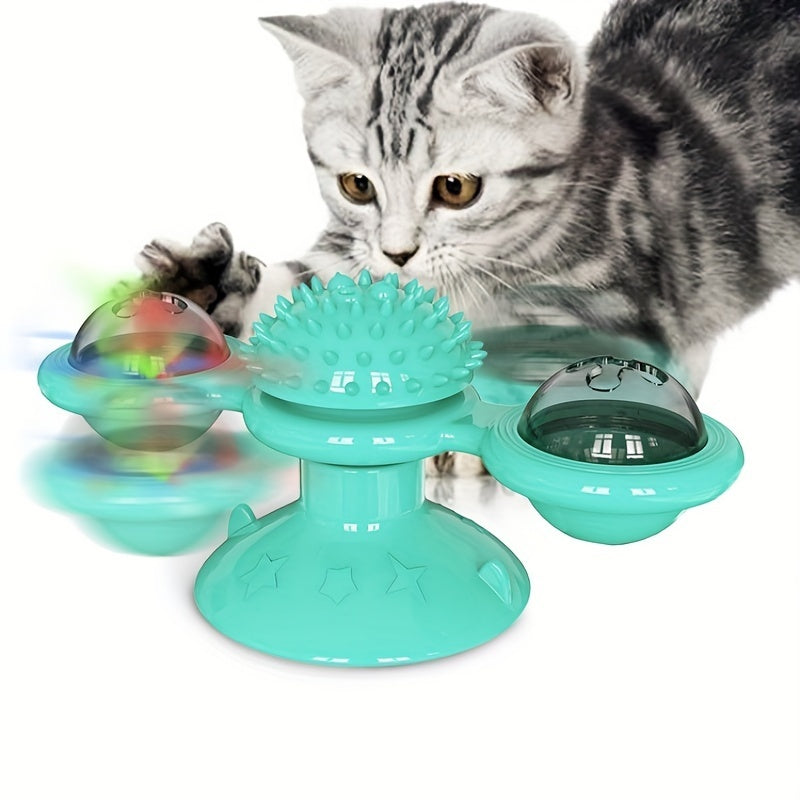 Interactive Cat Toy with Suction Cup and Catnip