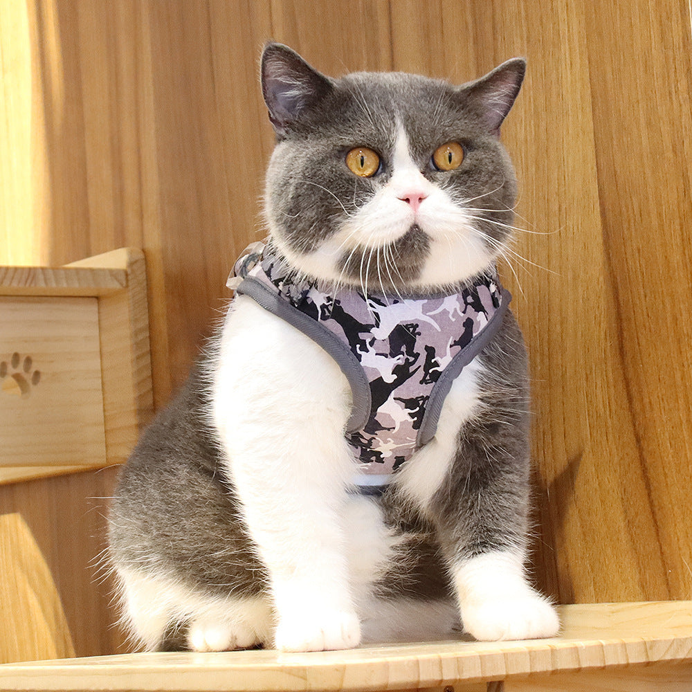 Pet Chest Sling Leash for Cats and Dogs in Polyester