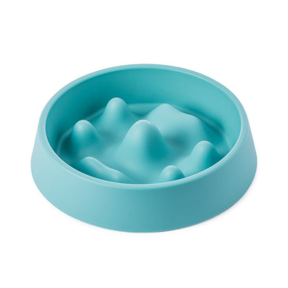 Scientific Mountain Shape Pet Food Plate Slow Eating Design