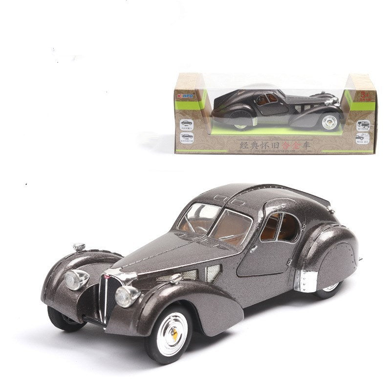 Classic car model Bugatti Type 57SC Grey Bugatti