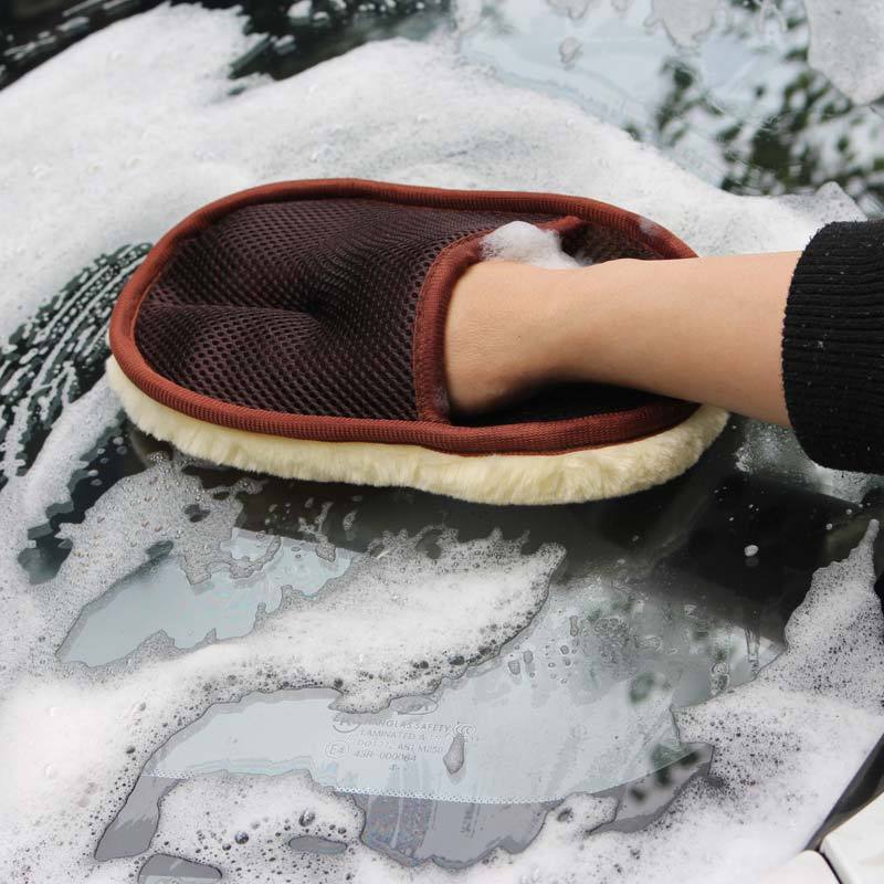 Soft Hair Car Wash Gloves for Car & Motorcycle Cleaning