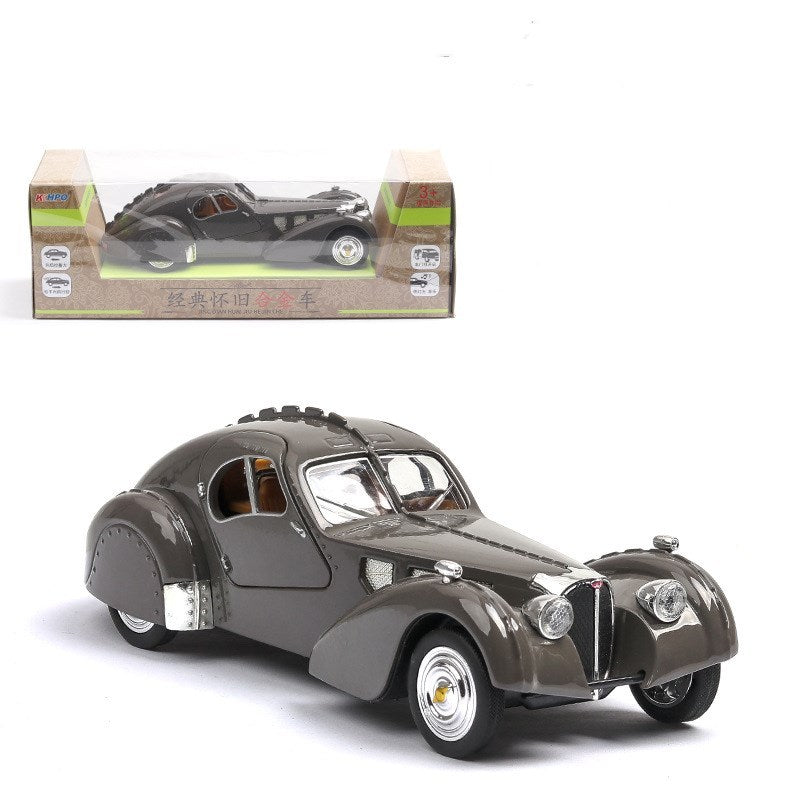 Classic car model Bugatti Type 57SC Gray