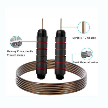 High-Quality 10FT Steel Wire Skipping Rope for Smooth Exercise