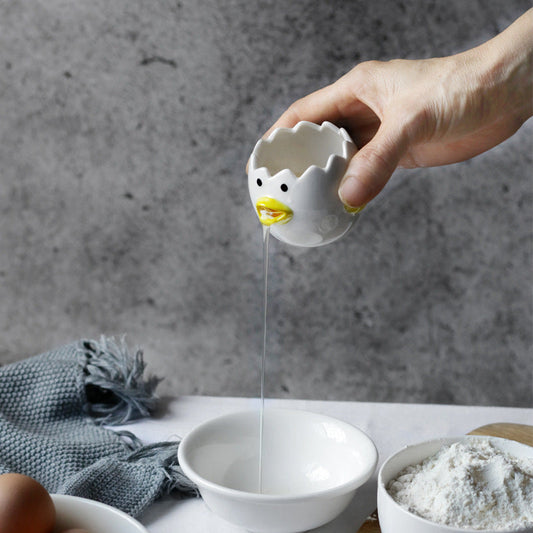 Cute Chicken Ceramic Egg Yolk Separator