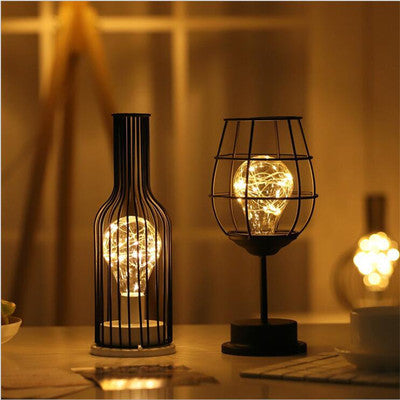 Creative Iron Style Table Lamp for Bedroom