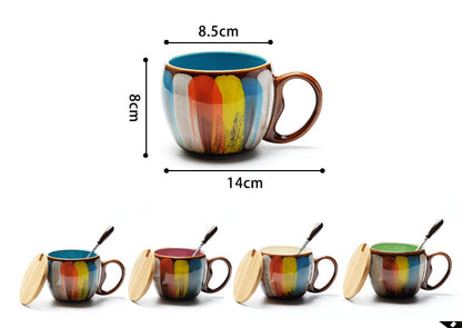 Handmade Ceramic European Style Mug Set 350ml