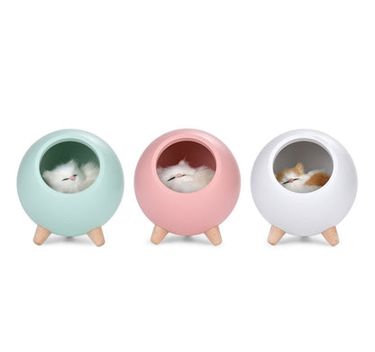 Cute Kitten Bluetooth Speaker Night Light