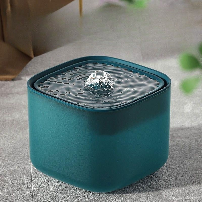 Pet Supplies-Smart 3L Pet Water Fountain Peacock Green