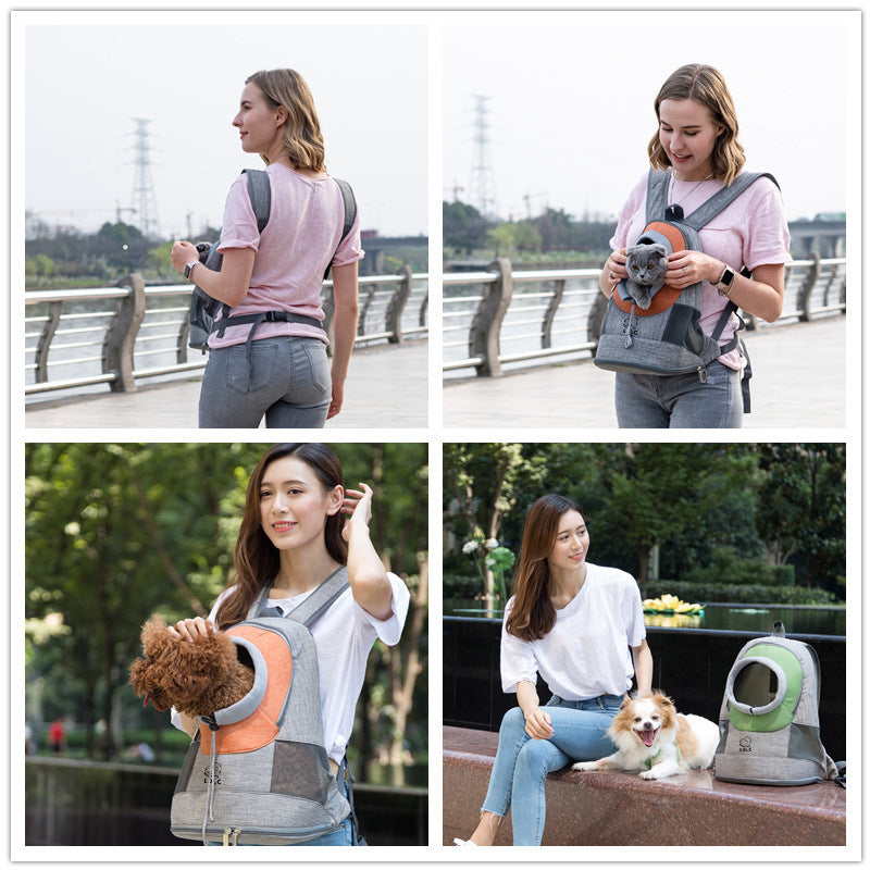 Breathable Shoulder Pet Bag: Portable Dog & Cat Backpack