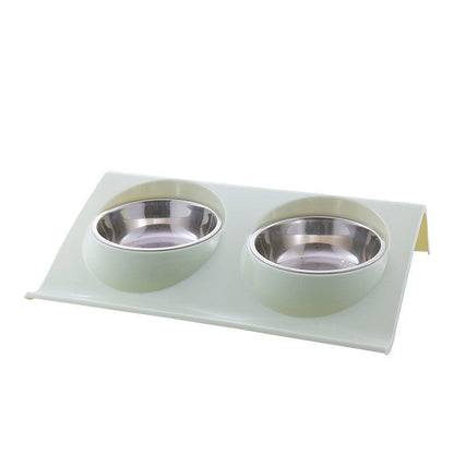 Stainless Steel Pet Double Bowl for Safety and Easy Cleaning