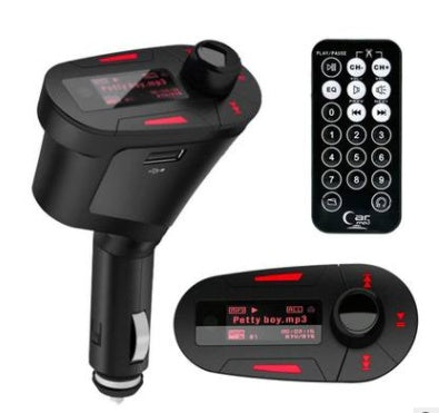 Car Kit MP3 Player Wireless FM Transmitter Modulator USB SD MMC Red LCD