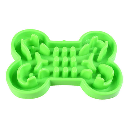 Bone Puzzle Silicone Pet Bowl - Slow Feeder for Dogs and Cats