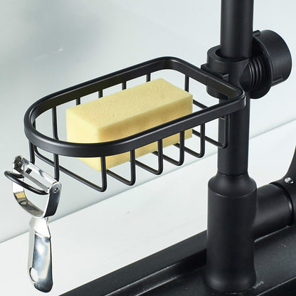 Aluminum Sink Drain Rack with Mesh Basket