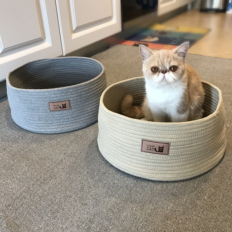 Handmade Cotton Rope Cat Litter for Non-Sticky Hair