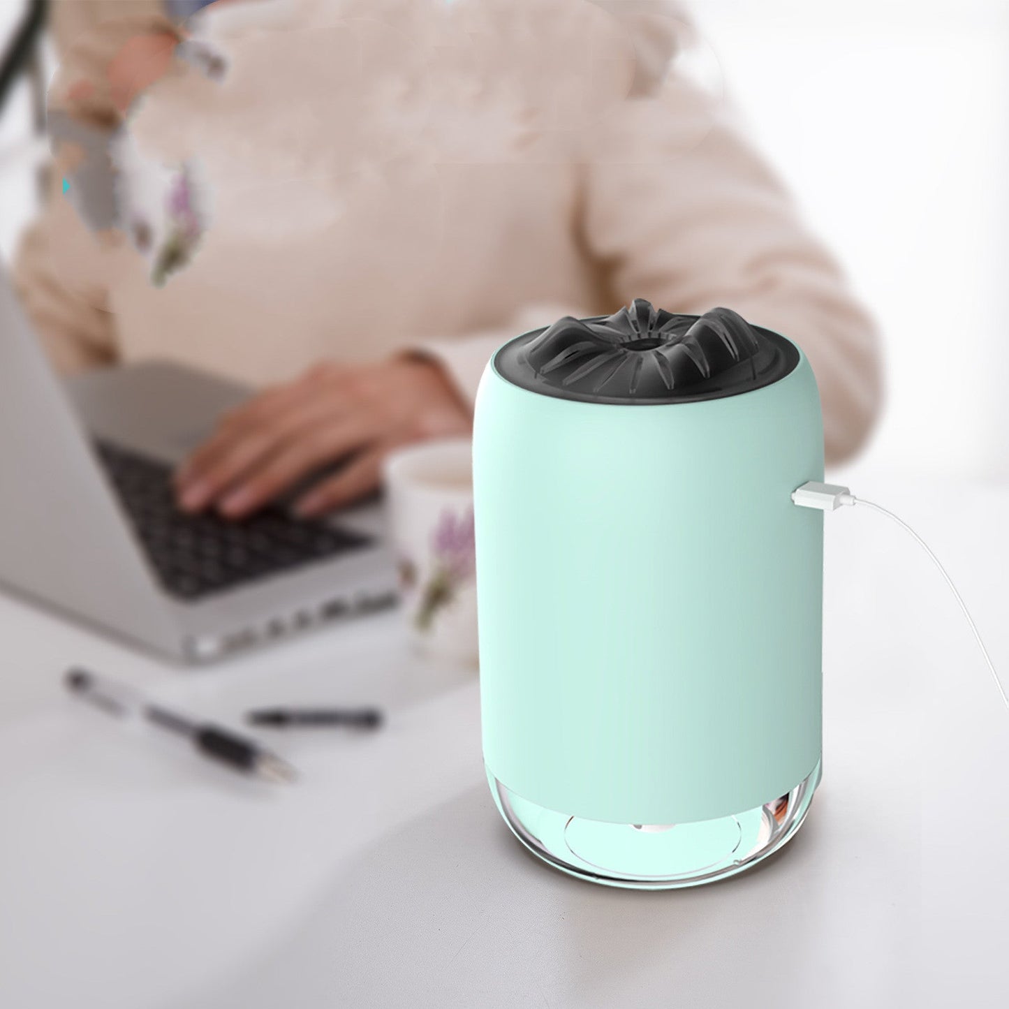 Magic Flame Humidifier - Ultrasonic USB Columnar Design