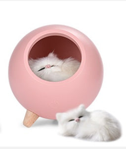 Cute Kitten Bluetooth Speaker Night Light