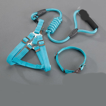 Pet Chain Rope Strap Three-Piece Suit Nylon Material