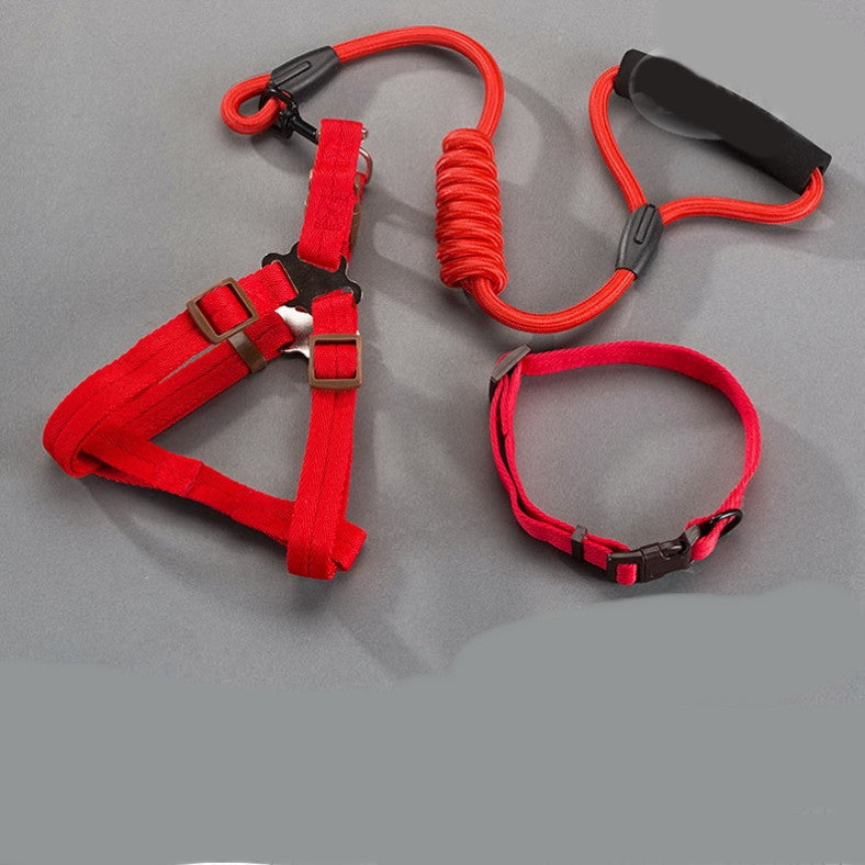 Pet Chain Rope Strap Three-Piece Suit Nylon Material