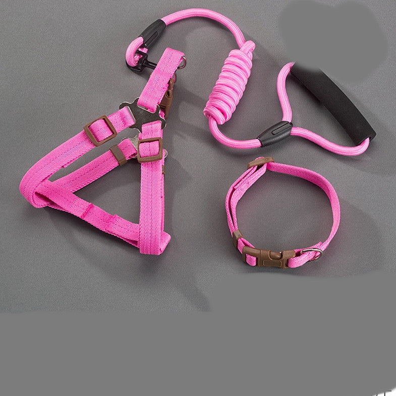 Pet Chain Rope Strap Three-Piece Suit Nylon Material