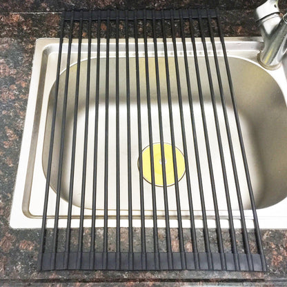 Foldable Stainless Steel Sink Dish Rack