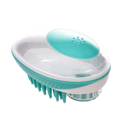 Silicone Pet Bath Brush with Built-in Liquid Storage