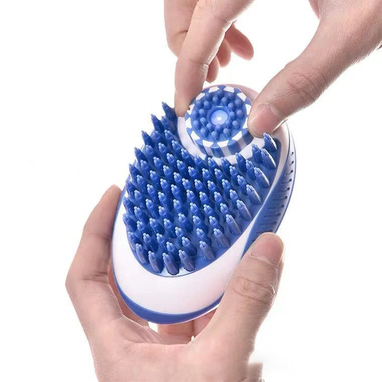 Silicone Pet Bath Brush with Built-in Liquid Storage