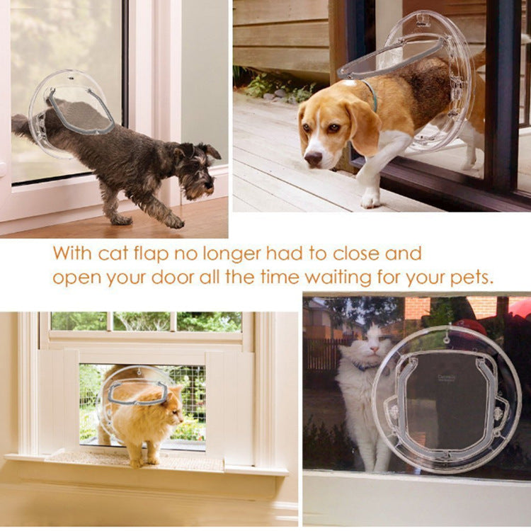 Pet Door with Brush Weather Seal | 4-Way Lockable