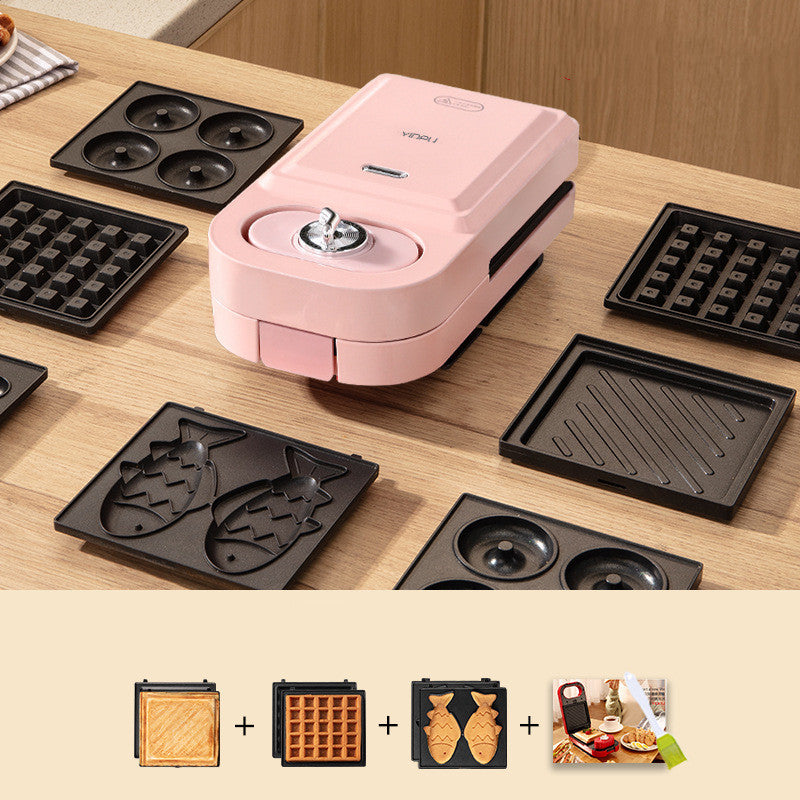 Retro Red Sandwich Waffle Breakfast Machine