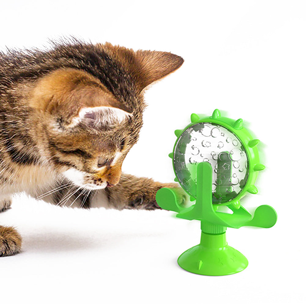 Pet Cat Toy: Money-Making Wheel & Slow Food Dispensing Fun