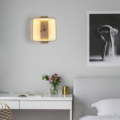 Nordic Style Acrylic Wall Lamp Clock