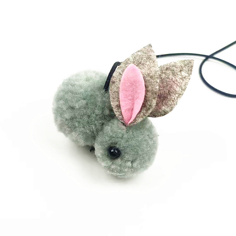 Funny Cat Stick Hanging Toy with Rabbit Design