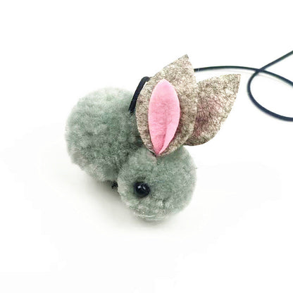 Funny Cat Stick Hanging Toy with Rabbit Design