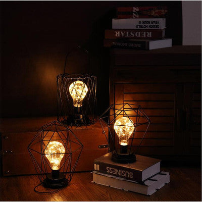 Creative Iron Style Table Lamp for Bedroom